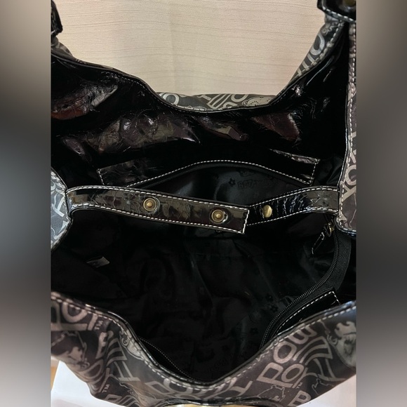 Betty Boop black and grey purse with beautiful plaque and cute fun details - Picture 8 of 9